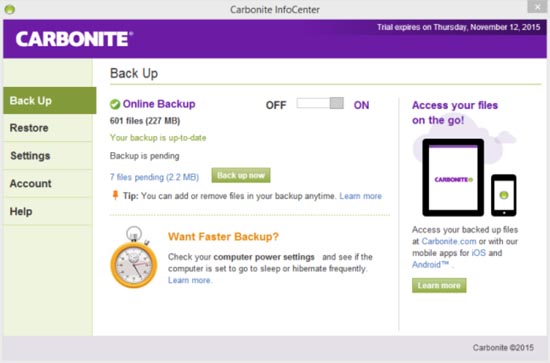 review carbonite online backup