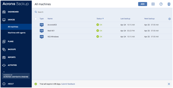 acronis backup server essentials