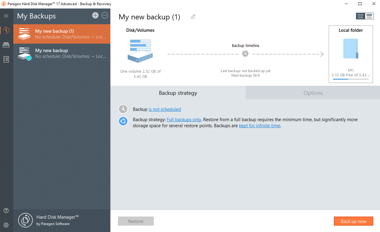 paragon hard disk manager advanced 17 user interface
