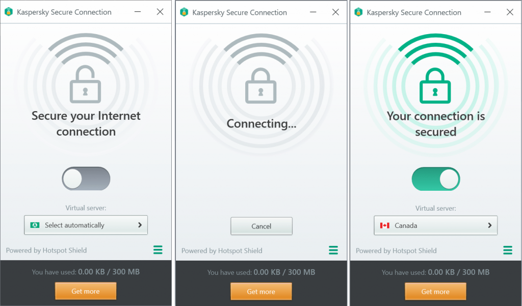 kaspersky secure connection vpn