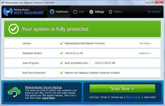 malwarebytes premium dashboard