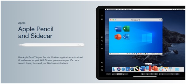 parallels desktop 15 apple pencil and sidecar
