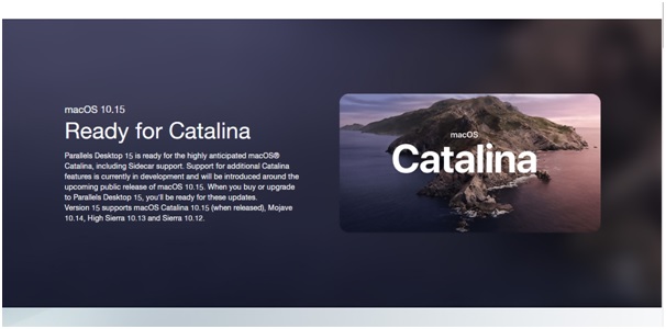 parallels desktop 15 for mac catalina support