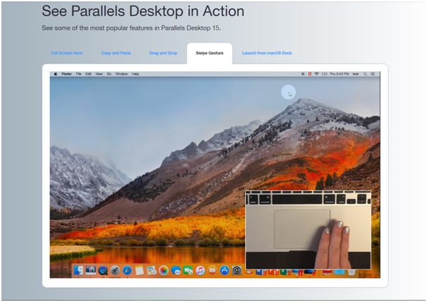 parallels desktop 15 in action