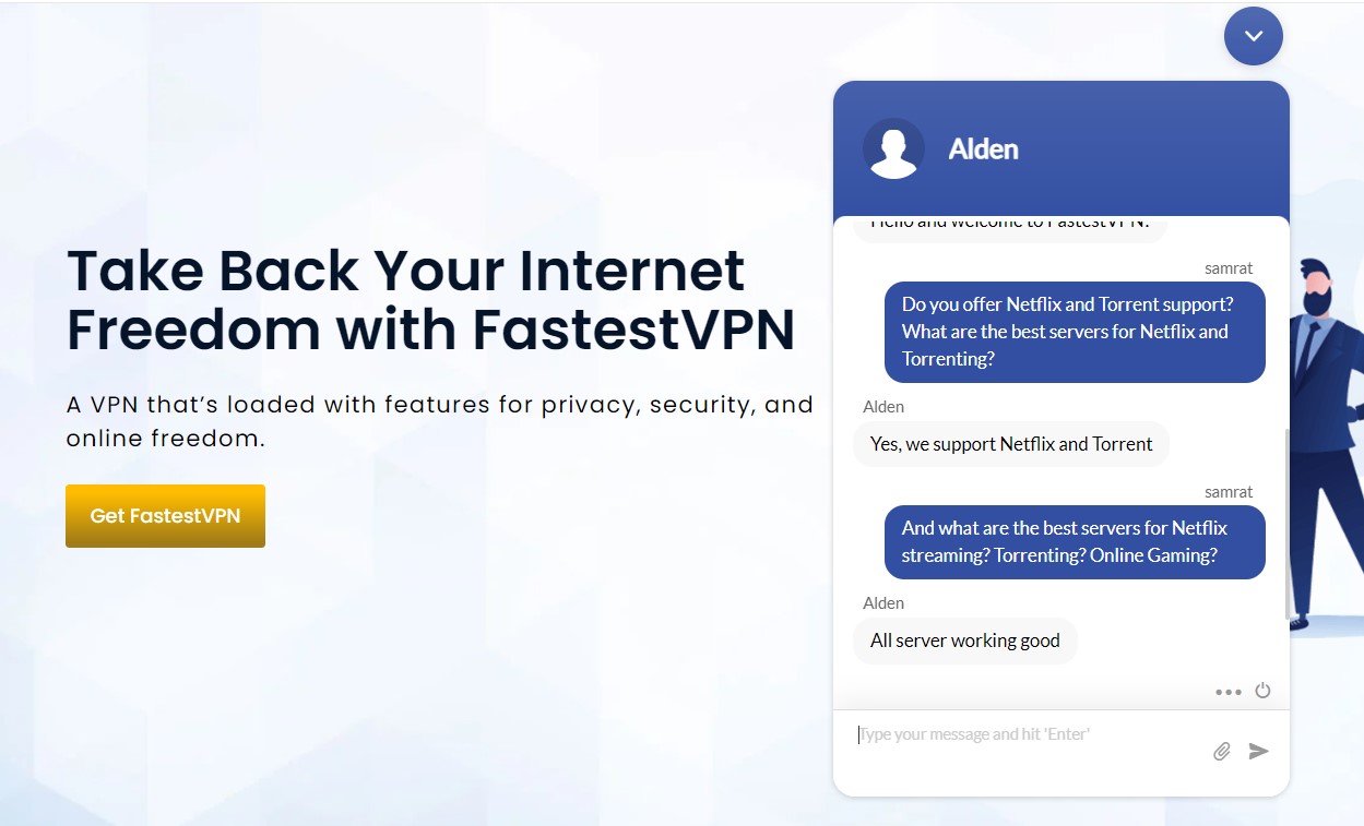 fastestvpn live chat test 1