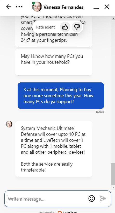 iolo system mechanic customer support request 6