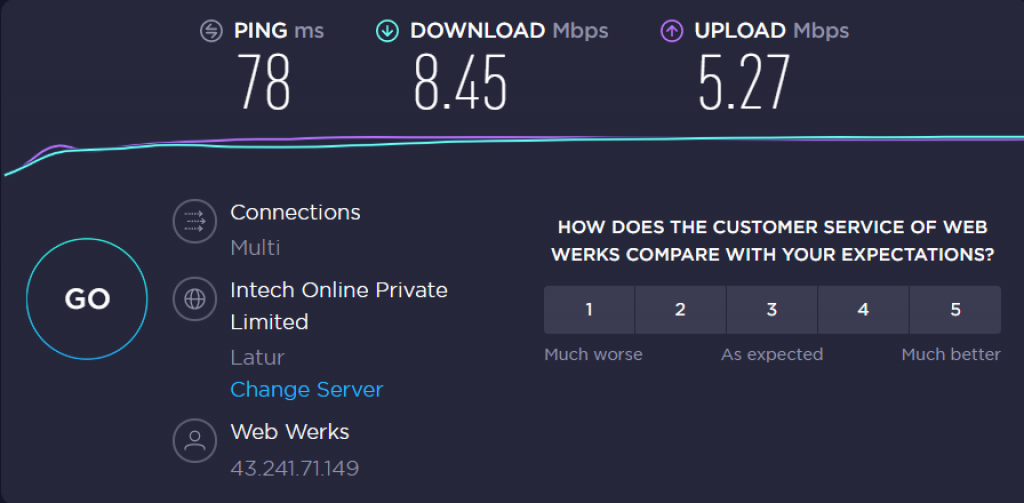 Mumbai server speed