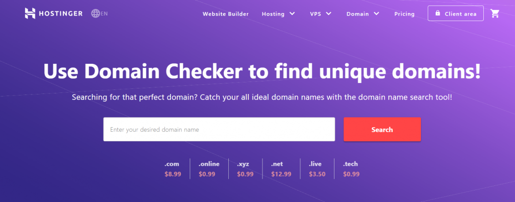 Hostinger domain checker