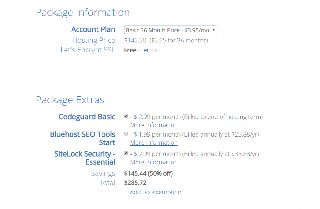 BlueHost tutorial step 4