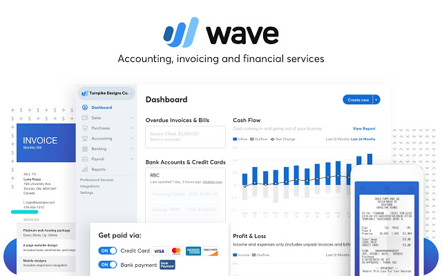 Wave accounting user interface