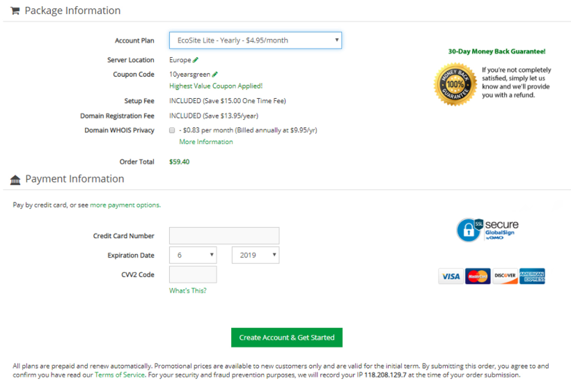 GreenGeeks tutorial step 4