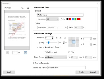 pdf reader pro for windows add watermark step 2