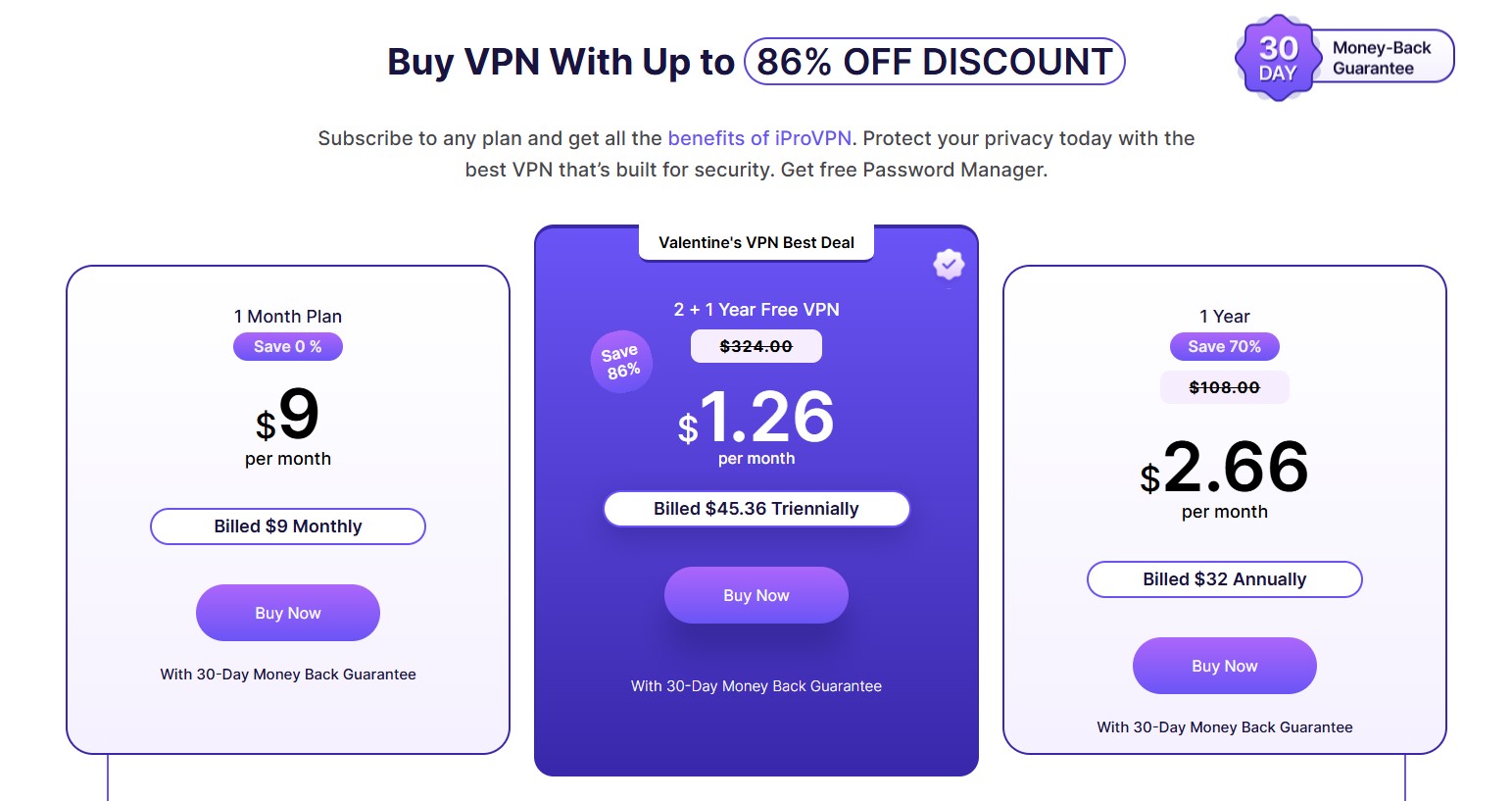iProVPN discounted pricing plans