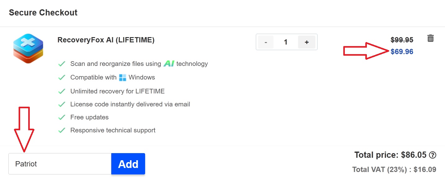 30% Off RecoveryFox AI coupon code (lifetime license)