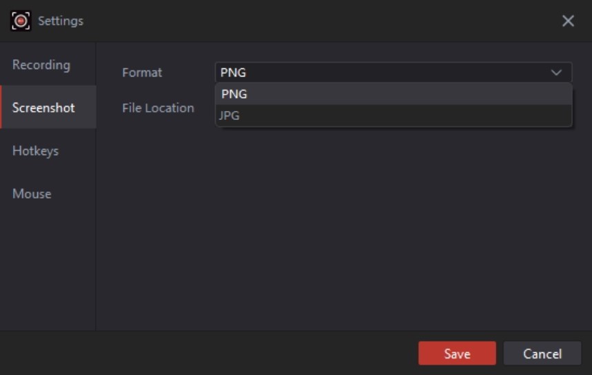 swyshare recordit settings, choose file format